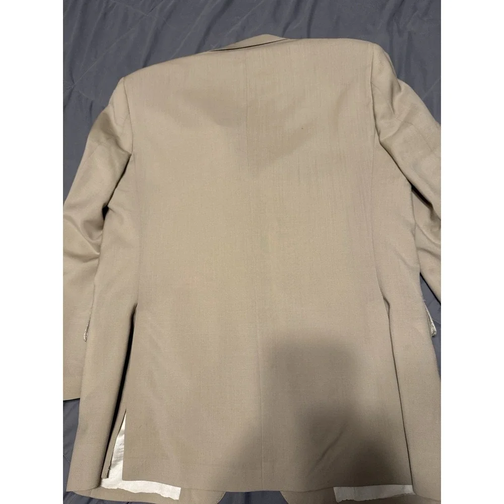 Luciano Barbera Sport Coat 42R Beige‎ Tan Made in Italy Wool Blazer